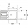 FRANKE évier ETN 614 Nova 6/4 780x435mm inox