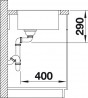 BLANCO 522957 évier Andano 400-IF InFino sans tirette inox satiné brillant