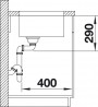 BLANCO 522955 Évier Andano 340-U InFino sans tige inox satin brillant