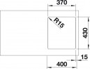 BLANCO 522953 évier Andano 340-IF InFino sans tringle inox satinée brillante
