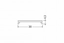 StrongLumio moulure de recouvrement pour VARIO C9 a clipser laiteuse 2000mm