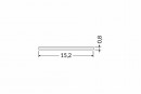 StrongLumio moulure de recouvrement B pour profil LED, 2000mm translucide