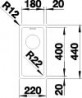 BLANCO 522951 évier Andano 180-IF InFino sans tige acier inoxydable soie brillan