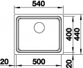 BLANCO 521841 Évier Etagon 500-U InFino sans tirette inox satin brillant