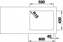 BLANCO 521840 Évier Etagon 500-IF InFino sans tringle inox soie brillant