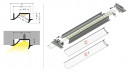 StrongLumio profilé LED Diagonal 10 alu blanc 4050mm