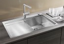 BLANCO 521658 évier Divon II 45S-IF InFino avec excentr.G inox soie brillant