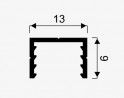 SEVROLL 02558 profil "U" pour stratifié 10mm 3m argent