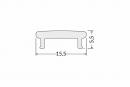 StrongLumio moulure de recouvrement K pour profil Floor clipsable laiteux 4100mm