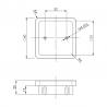 TULIP Knop Square blanc + vis