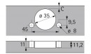 HETTICH Intermat 9936 W90 B22 TB48