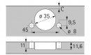 HETTICH 9099841 Sensys 8687 165° Intermat B3 HETTICH 9099841 Sensys 8687 165° Intermat B3