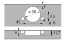 HETTICH 9090119 Intermat 9930 W50 65° Fix HETTICH 9090119 Intermat 9930 W50 65° Fix