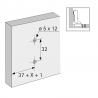 HETTICH 9308021 plaque de connexion av vis euro pré-montés, D0, avec excentrique
