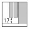 HETTICH 9275784 TopLine XL porte coulissante kit pour 3 vantaux, 17mm, 30-40mm/8