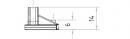 MARELLA DESIGN Embout central du profil Florida noir mat P+L