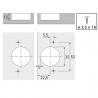 HETTICH 9136030 charniere centrale réglable porte pliante vis a bois