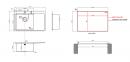 StrongSinks S3 Évier Nida 787 787x520mm égouttoir droite inox