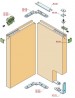SISCO jeu de ferrures pour portes intérieures épaisseur 30mm 123P