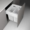 GOLLINUCCI Pull-out laundry basket Linea 560 600mm without slides, white