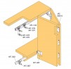 SISCO 279-827 ferrures pour portes pliantes - 2 vantaux