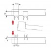 S-S50 moulure sup. encastrable alu brut 2m