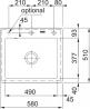FRANKE évier MTK 610-58 580x510mm onyx