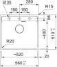 FRANKE Évier MRG 610-52 RTL 560x510mm sahara