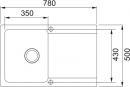 FRANKE évier OID 611-78 780x500mm gris
