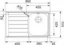 FRANKE évier NEX 611/7L 860x510mm inox