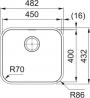 FRANKE Évier SRX 110-45 382x432mm inox