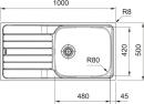 FRANKE Évier SKX 611-100 LB 1000x500mm inox