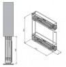 VIBO panier latéral 150mm avec amortisseur droite