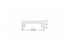 StrongLumio moulure de recouvrement F pour profil LED 14 clipsable laiteux 20m