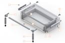 BLUM Z95.4100 Space Step ensemble 410mm, gris foncé OG