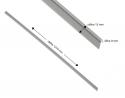 Plastic sealing profile for under the sink protection pad 1210mm, silver-grey