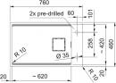 FRANKE Dřez KNG PRO 110-62 bílá led