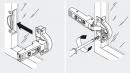 BLUM 71B950A charniere, appliquée, alu, Blumotion, 95°
