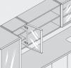 BLUM 71T950A charniere, a montage appliqué, alu, 95°
