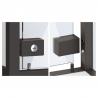 HETTICH 9303932 Serrure pour porte en verre Cadro, noir mat