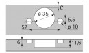 HETTICH 9099553 Sensys 8657i TH55 165° charniere semi-applquée SiSy