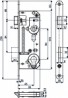 HOBES 02-06 serrure 90/60 PZ zinc blanc