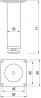 StrongLegs pied de meuble FS014 100Rmm chrome mat