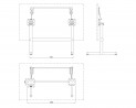 MILADESIGN piétement rabattable ST847U blanc