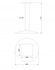 MILADESIGN pied de table central ST843 anthracite MILADESIGN pied de table central ST843 anthracite