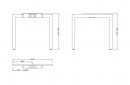 MILADESIGN piétement Quark Q7208 argent