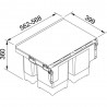 FRANKE trieur Garbo 60-4 2x8l+2x12l
