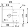FRANKE Évier BFG 611-62 620x500mm sable mélangé