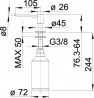 BLANCO 517537 Distributeur savon Piona inox brossé