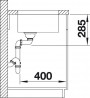 BLANCO 518199 Évier Supra 340-U sans tige inox brossé
